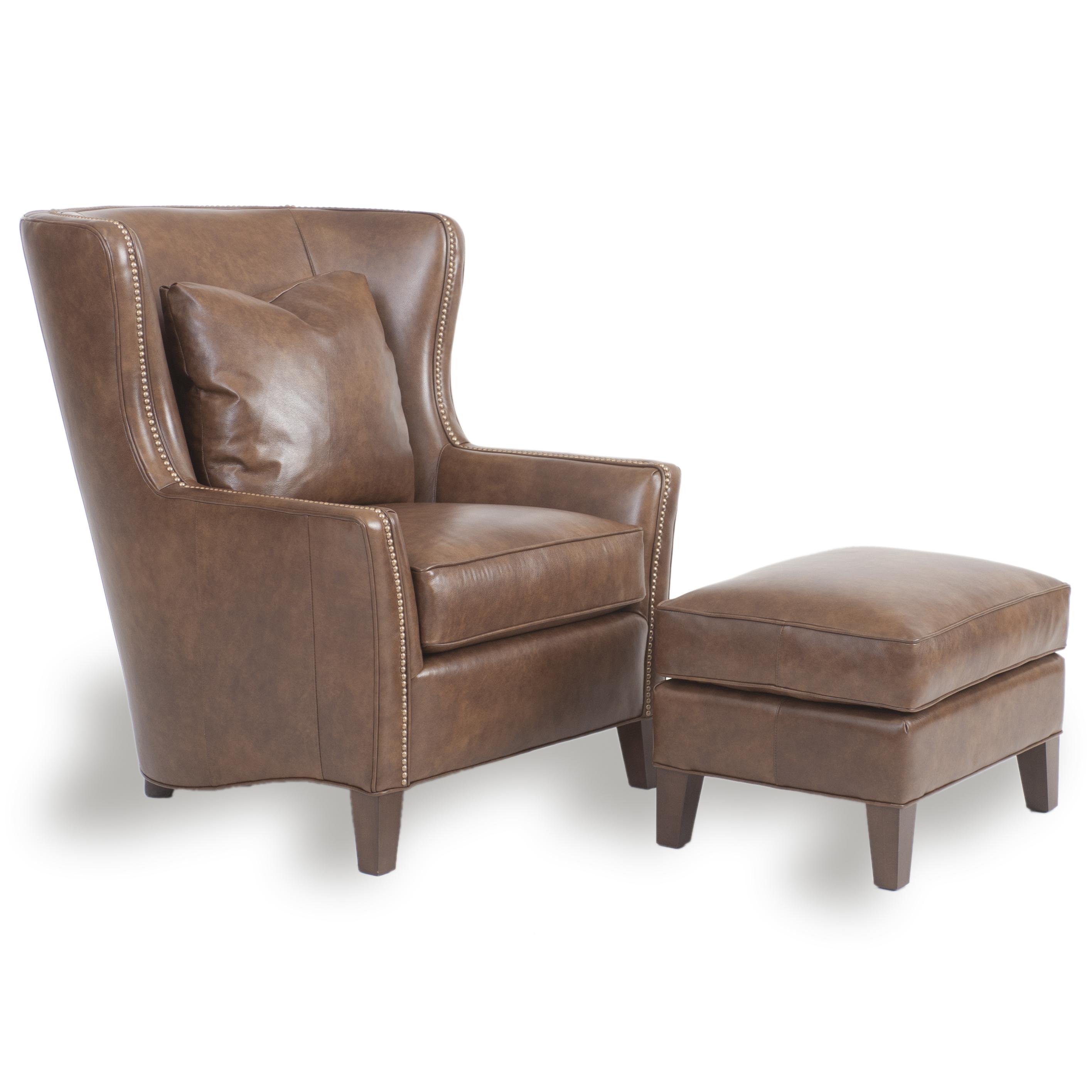 Brougham wingback 2025 chair and ottoman